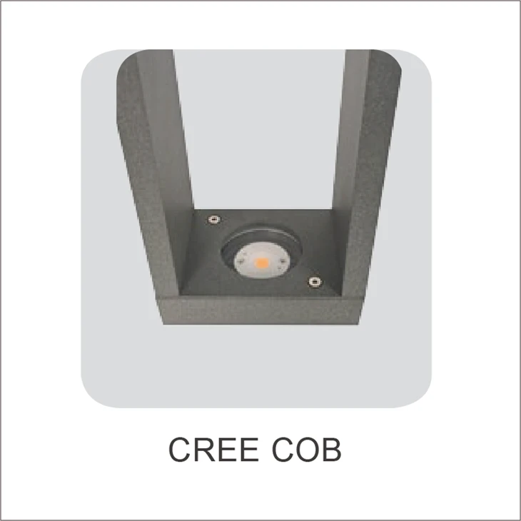 Outdoor Bollard Garden Light Aluminum Modern 10 COB Pathway LED Light For Garden