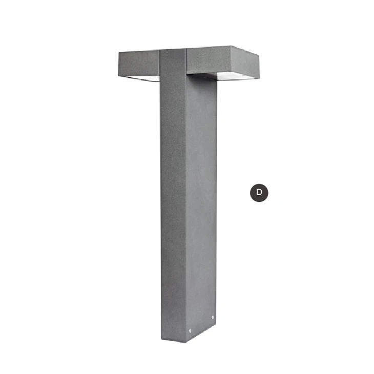 Square Black Bollard Lights